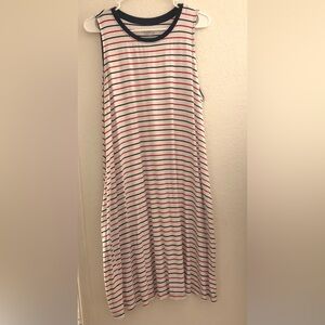 Time & Tru Mid-knee Striped Dress with Pockets Size XXL NWOT
